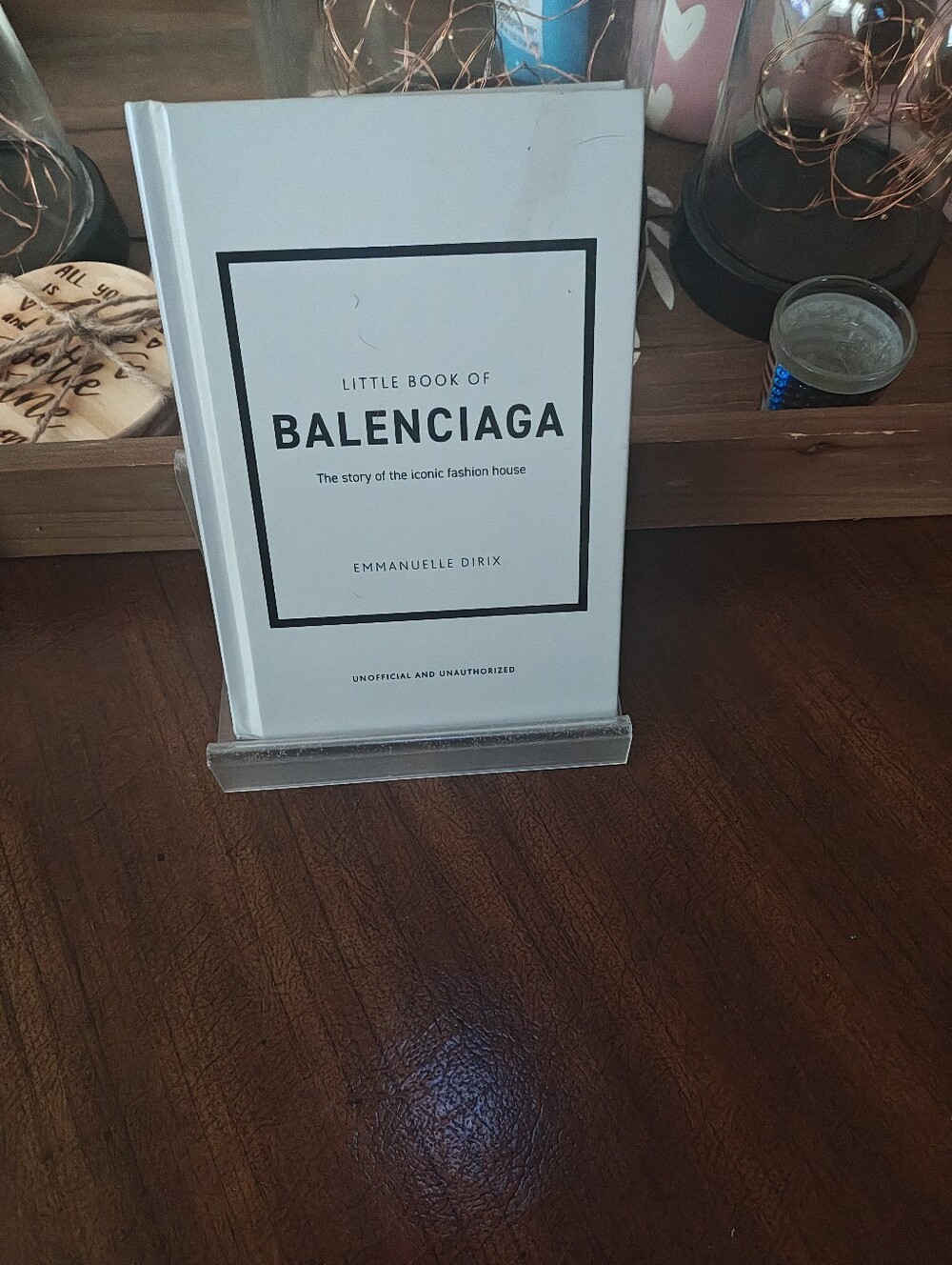 Balenciaga Little Book - White Hardcover Home Accent